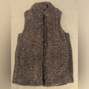 Frazzle Faux Fur Open Vest Brown Size L